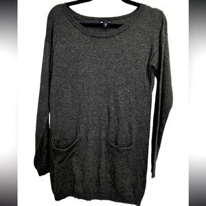 Gap Gray Sweater Dress with Pockets Size XS Long Sleeve Cozy Knit